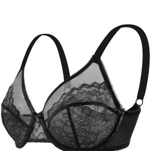 Hsia Elegant Black Lace Bra 36D